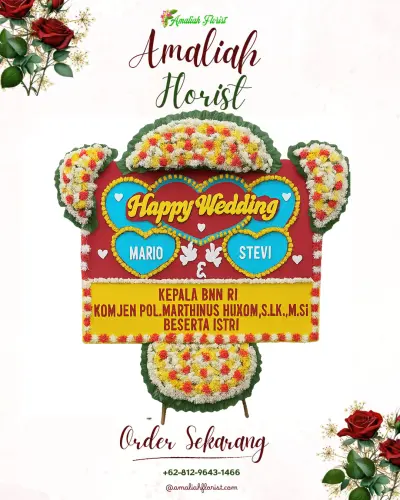 Karangan Papan Bunga Pernikahan di Sumur Bandung